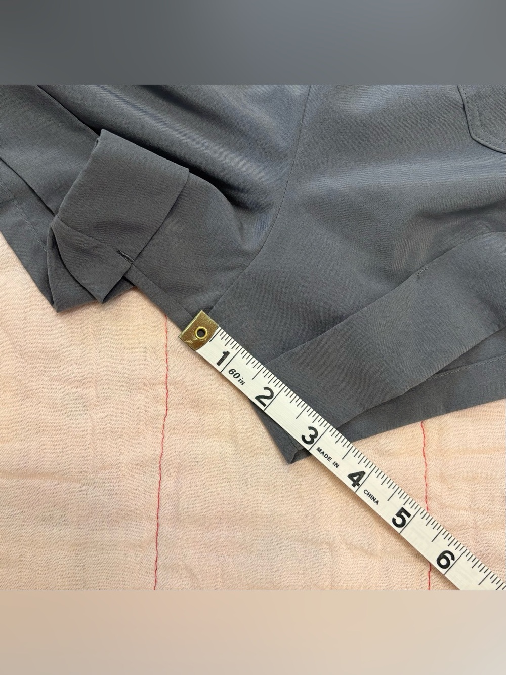 EUC Zella High Rise Camp Shorts, Women XS, Gray, Elastic Drawstring Rolled Cuffs - Picture 4 of 12